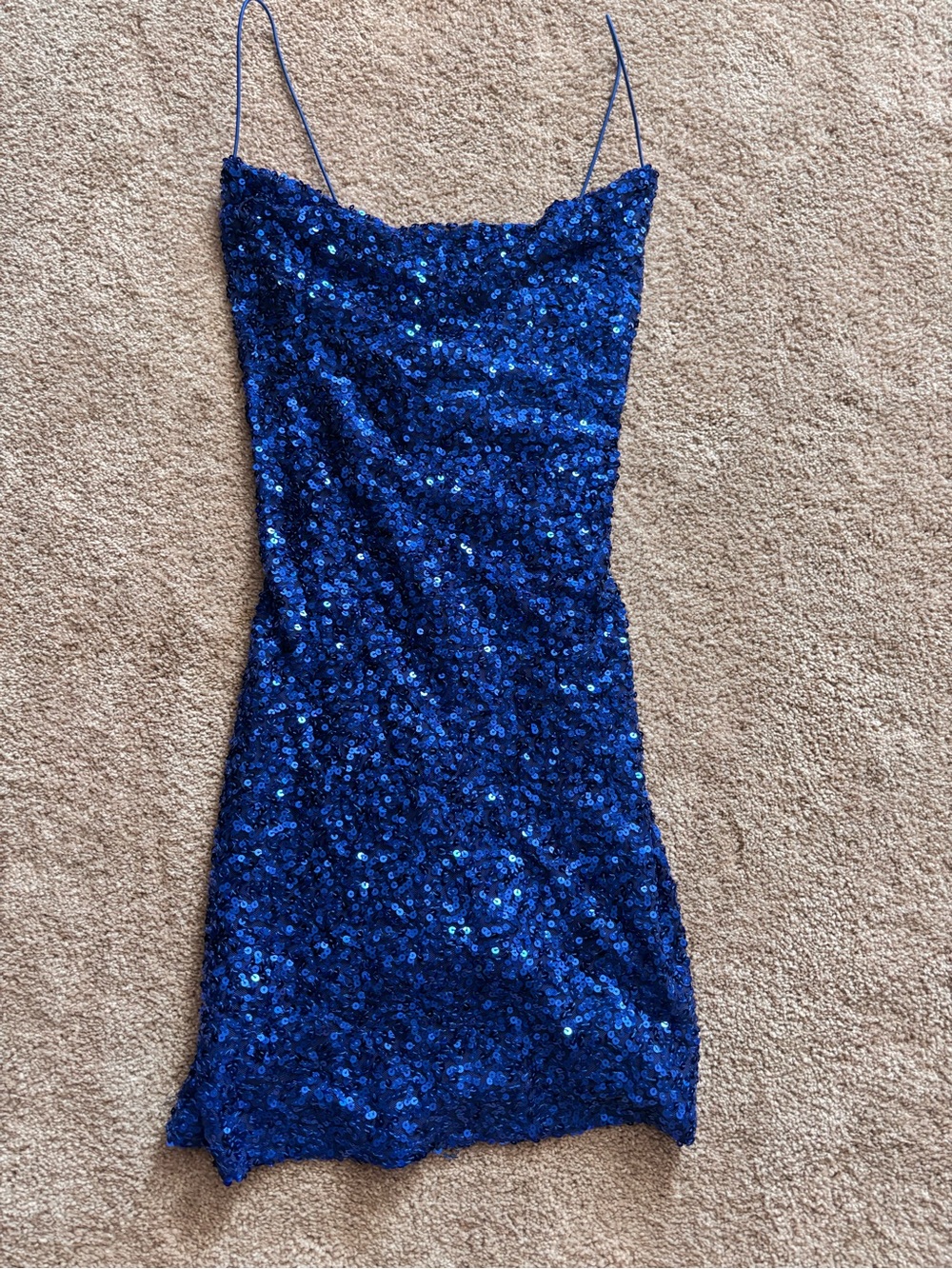 B Darlin Royal Blue Sequin Mini Dress